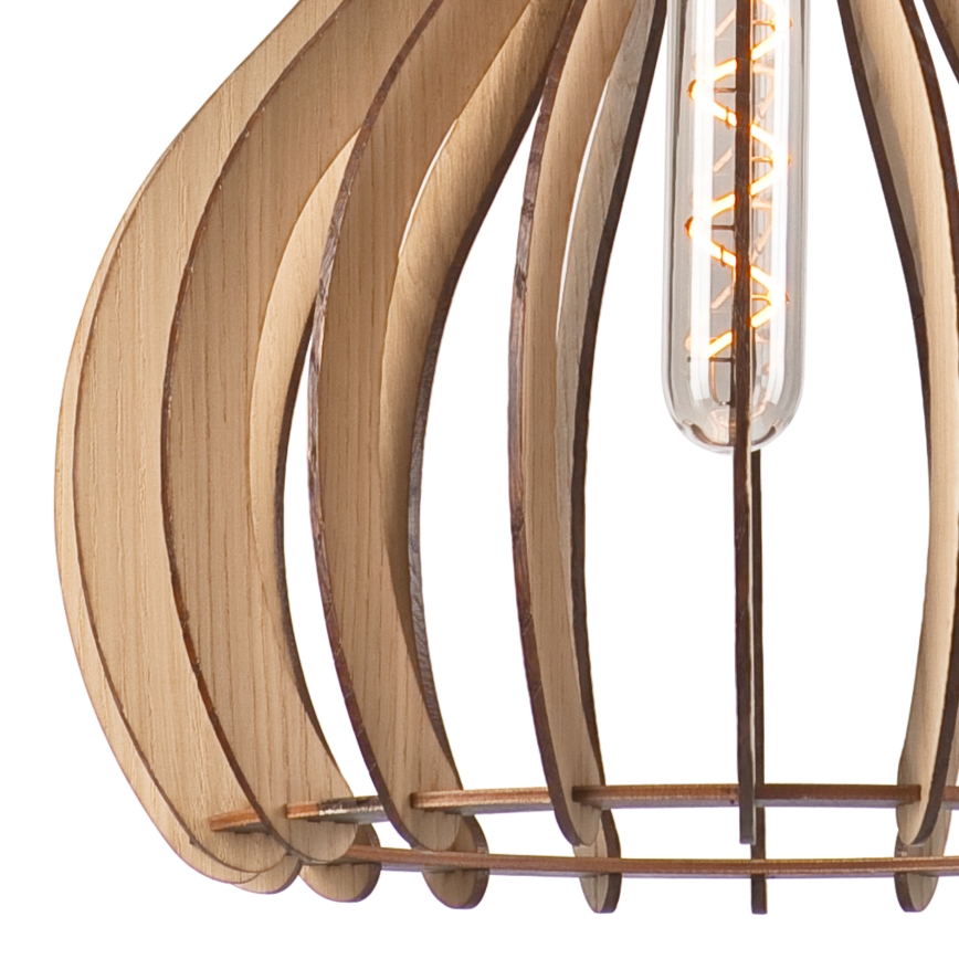 Luster na sajli TUCCI 1xE27/60W/230V, prečnik 29 cm, hrast