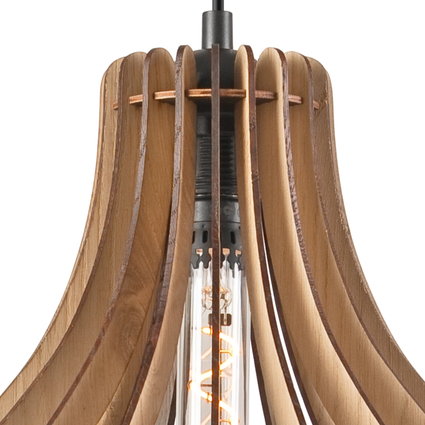 Luster na sajli TUCCI 1xE27/60W/230V, prečnik 29 cm, hrast