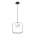 Luster na sajli TULA 1xG9/28W/230V kvadratni crni