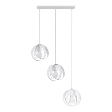Luster na sajli TULOS 3xE27/60W/230V, bela