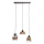 Luster na sajli TUNIS 4xE27/40W/230V crna/braon