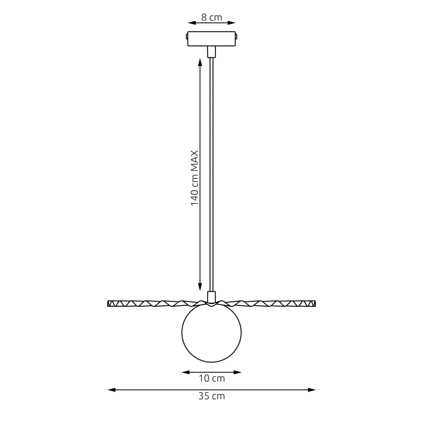 Luster na sajli UMBRA 1xG9/8W/230V bela