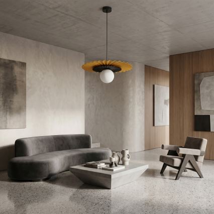Luster na sajli UMBRA 1xG9/8W/230V crna/narandžasta