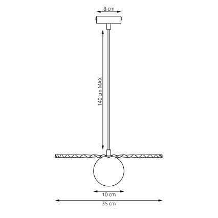 Luster na sajli UMBRA 1xG9/8W/230V crvena