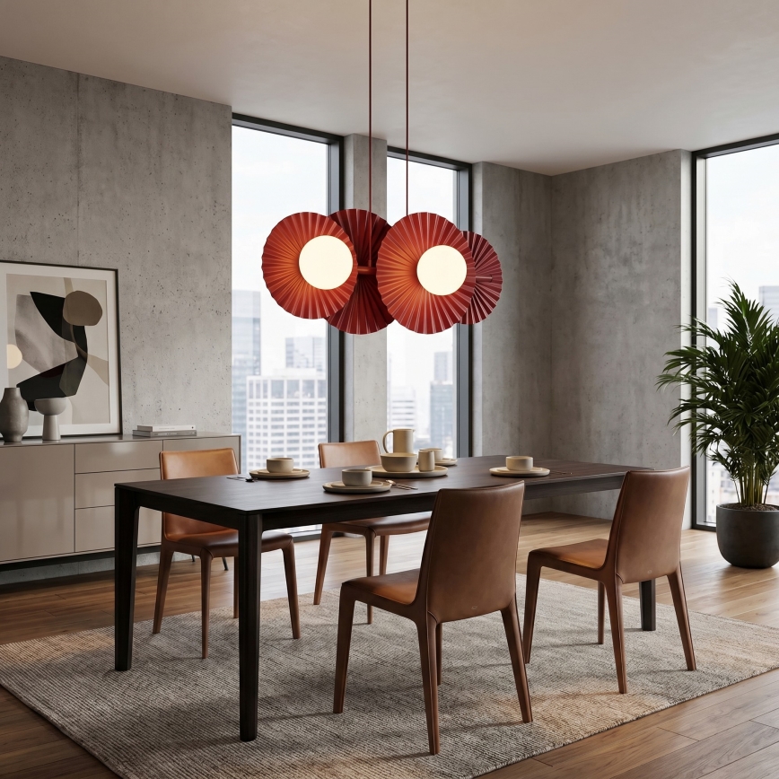 Luster na sajli UMBRA 4xG9/8W/230V crvena