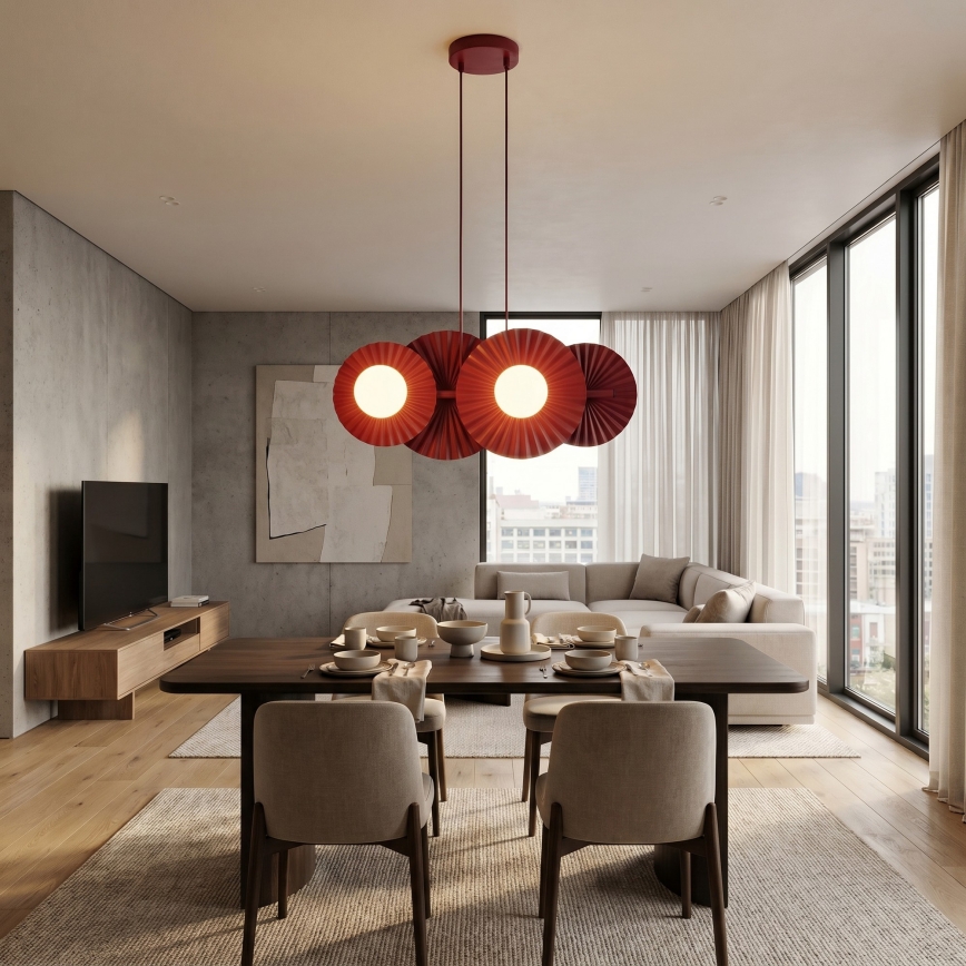Luster na sajli UMBRA 4xG9/8W/230V crvena