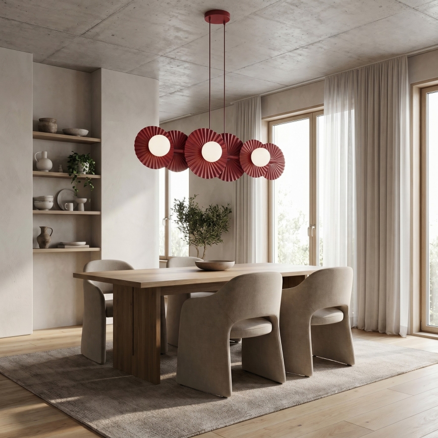 Luster na sajli UMBRA 6xG9/8W/230V crvena
