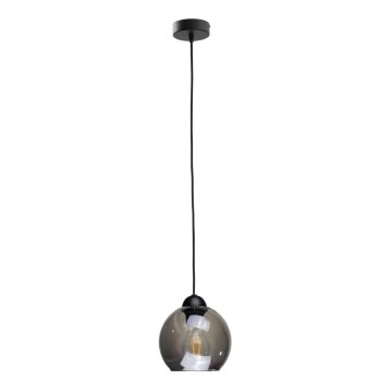 Luster na sajli UNO 1xE27/60W/230V crna/zadimljena