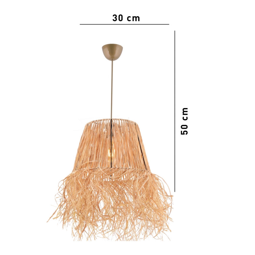 Luster na sajli VALANCE 1xE27/40W/230V braon