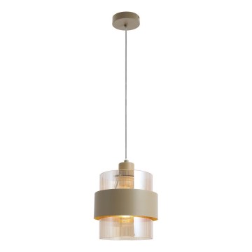 Luster na sajli VALENTINO 1xE27/15W/230V bež/proziran