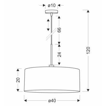 Luster na sajli VANTI 1xE27/40W/230V braon
