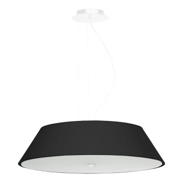 Luster na sajli VEGA 5xE27/60W/230V prečnik 60 cm crni