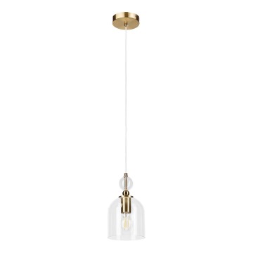 Luster na sajli VELARE 1xE27/15W/230V zlatna/prozirna