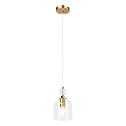 Luster na sajli VELARE 1xE27/15W/230V zlatna/prozirna