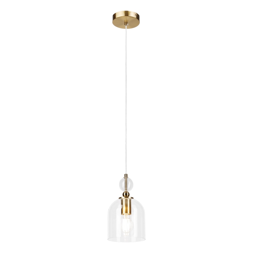 Luster na sajli VELARE 1xE27/15W/230V zlatna/prozirna