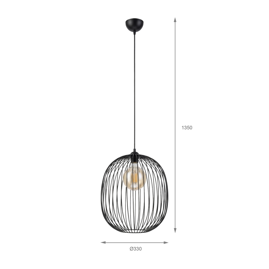 Luster na sajli VELARE 1xE27/15W/230V zlatna/prozirna