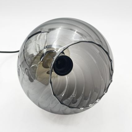 Luster na sajli VELLO 1xE27/15W/230V crna/zadimljeno bež/crna