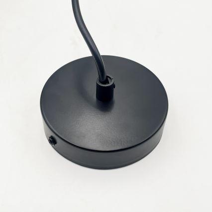 Luster na sajli VELLO 1xE27/15W/230V crna/zadimljeno bež/crna