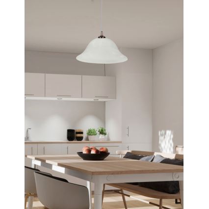 Luster na sajli VERA 1xE27/60W/230V bakarna/bela