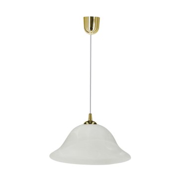 Luster na sajli VERA 1xE27/60W/230V zlatna/bela