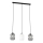 Luster na sajli VERDI 3xE27/15W/230V crna/siva/bela