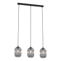 Luster na sajli VERDI 3xE27/15W/230V crna/siva