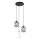 Luster na sajli VERDI 3xE27/15W/230V Ø 30 cm crna/siva/bela