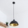 Luster na sajli VESPER 1xE27/15 W/230 V, prečnik 30 cm, crna/zlatna