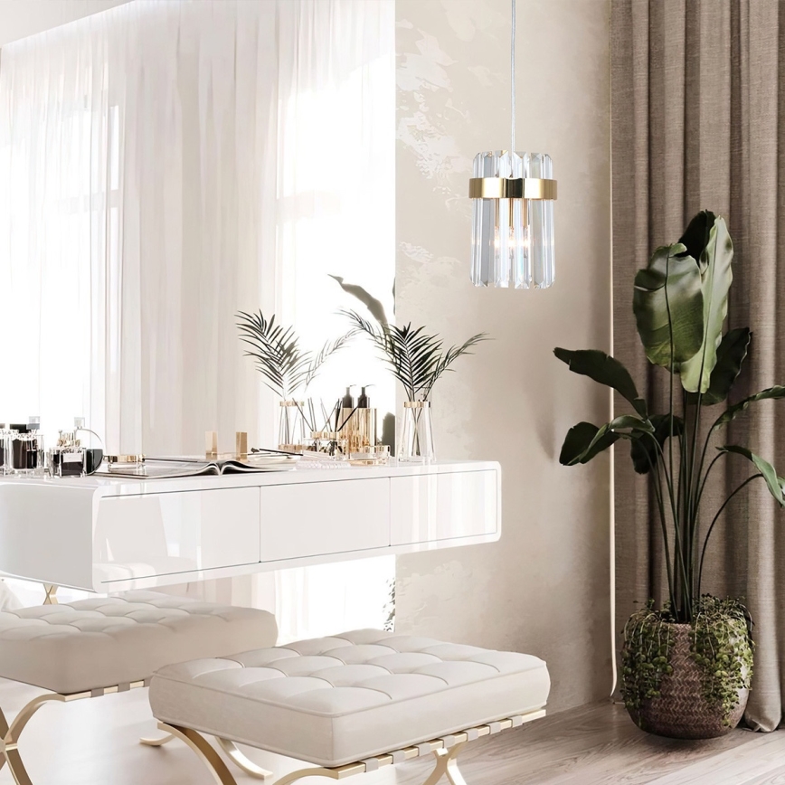 Luster na sajli VETRO 1xE14/10W/230V zlatni