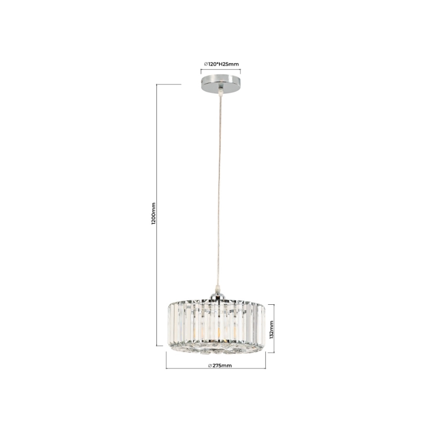 Luster na sajli VETRO 1xE27/60W/230V sjajni hrom