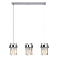 Luster na sajli VETRO 3xE14/10W/230V sjajni hrom