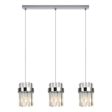 Luster na sajli VETRO 3xE14/10W/230V sjajni hrom