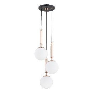 Luster na sajli VOLDA 3xE14/10W/230V prečnik 28 cm mesing