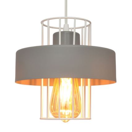 Luster na sajli VOLTA 1xE27/15W/230V siva
