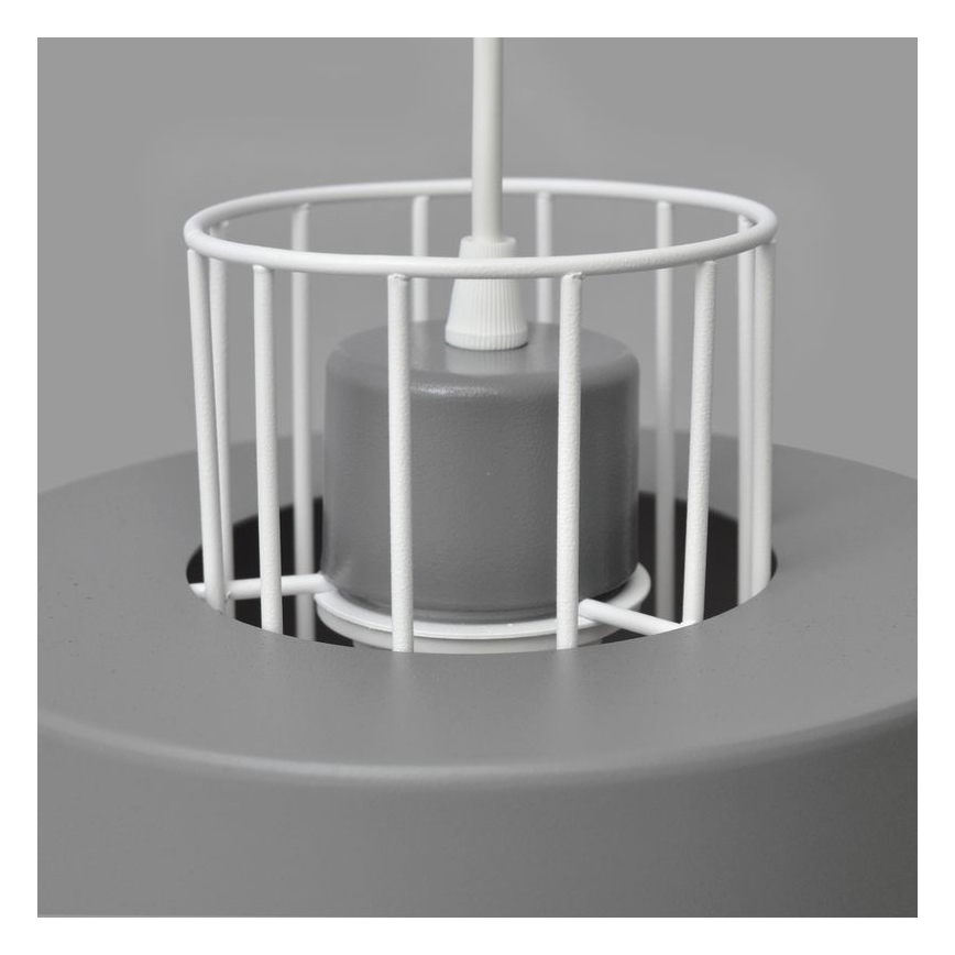 Luster na sajli VOLTA 2xE27/15W/230V siva