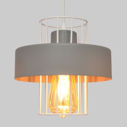Luster na sajli VOLTA 2xE27/15W/230V siva