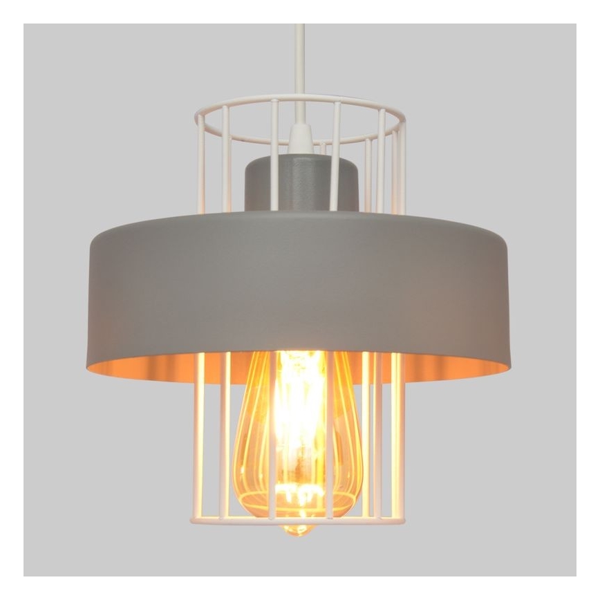 Luster na sajli VOLTA 2xE27/15W/230V siva