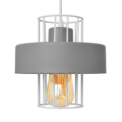 Luster na sajli VOLTA 2xE27/15W/230V siva