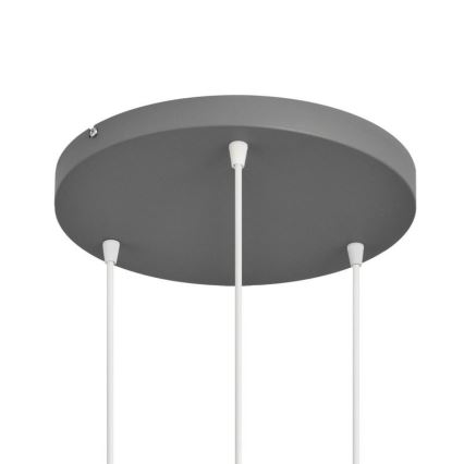 Luster na sajli VOLTA 3xE27/15W/230V prečnik 42 cm siva