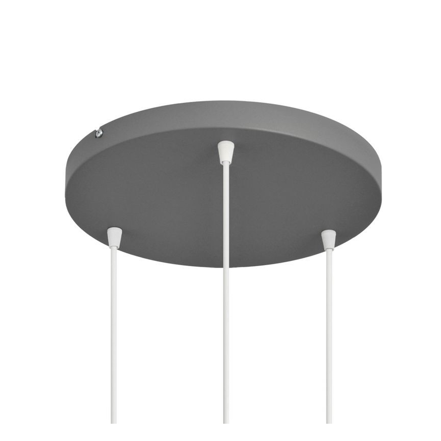 Luster na sajli VOLTA 3xE27/15W/230V prečnik 42 cm siva