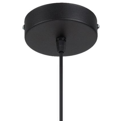 Luster na sajli WILL 1xE27/60W/230V crne boje