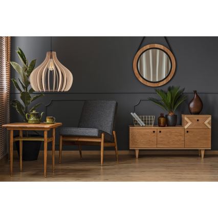Luster na sajli WILL 1xE27/60W/230V crne boje
