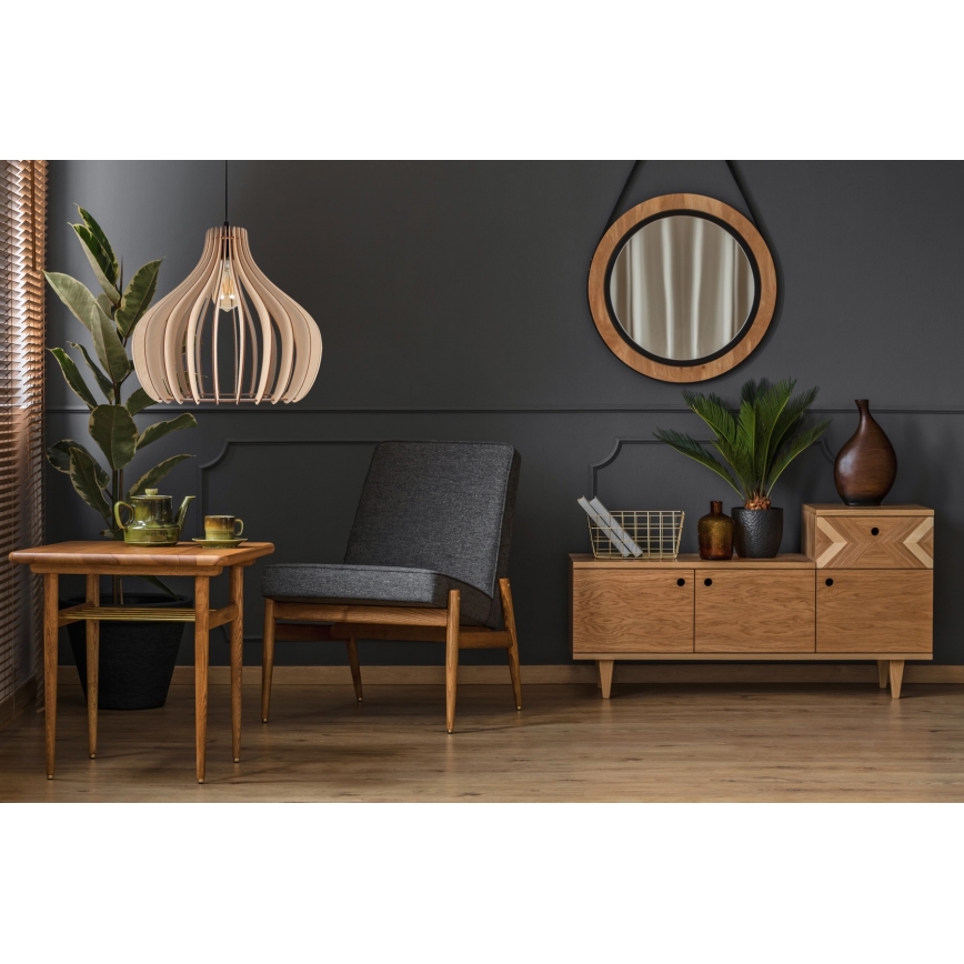 Luster na sajli WILL 1xE27/60W/230V crne boje