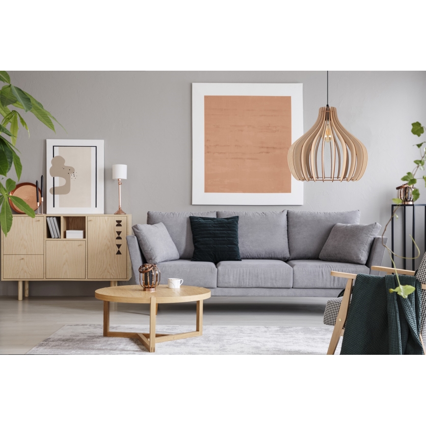 Luster na sajli WILL 1xE27/60W/230V crne boje