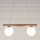 Luster na sajli WOODSTOCK 2xE27/15W/230V drvo/krem