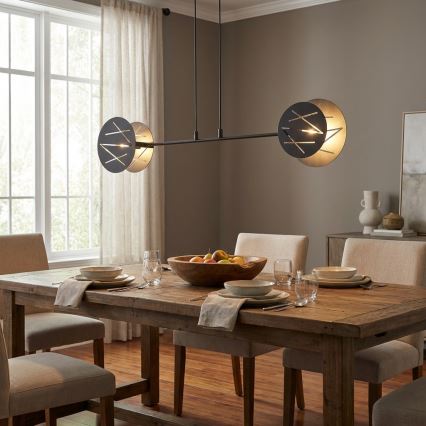 Luster na sajli XOTIC 2xE27/15W/230V crni