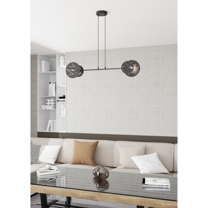 Luster na sajli XOTIC 2xE27/15W/230V crni
