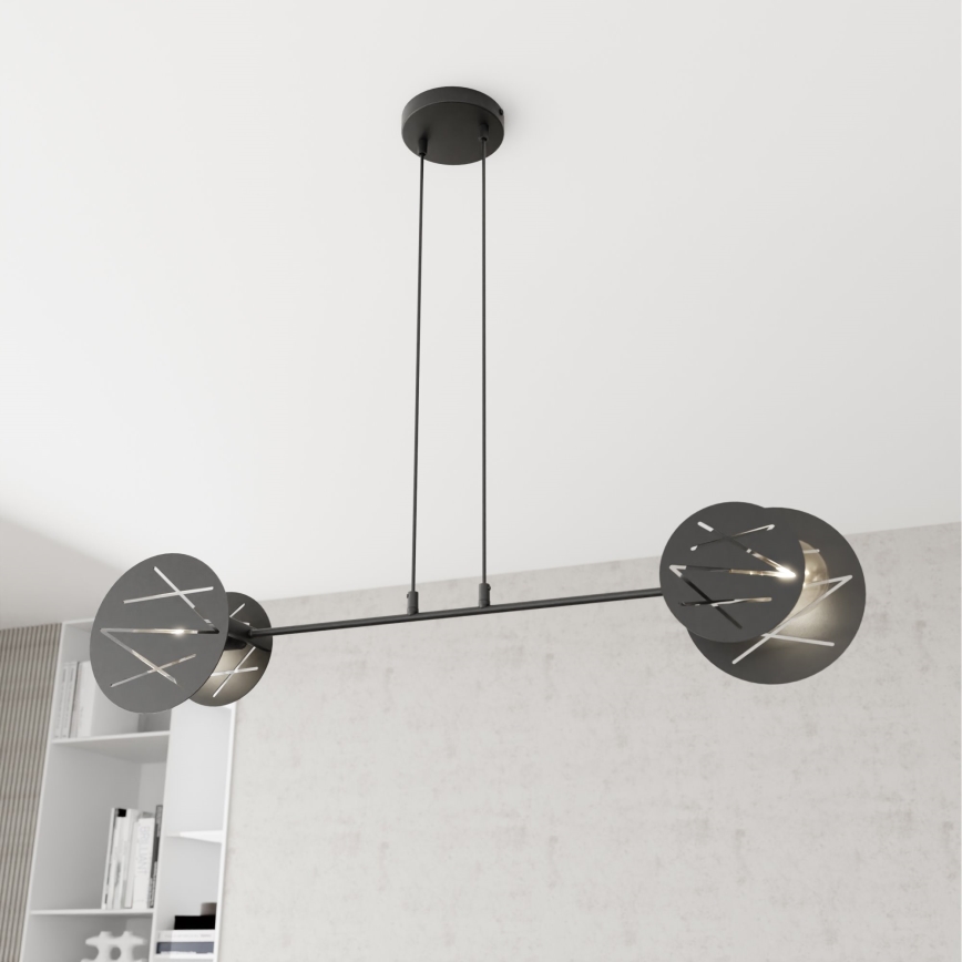 Luster na sajli XOTIC 2xE27/15W/230V crni