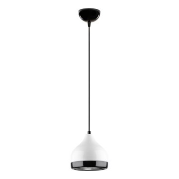 Luster na sajli YILDO 1xE27/40W/230V bela/crna