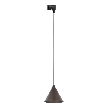Luster na sajli za 1-fazni šinski sistem CONO 1xE27/15W/230V crna/smeđa